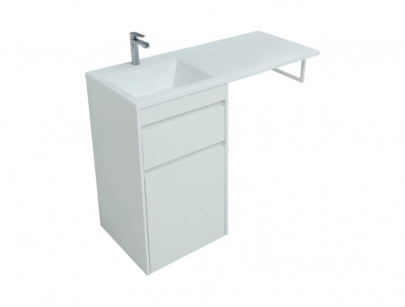 Тумба с Раковиной «Aquanet» Токио 58, Белый, Напольная, 1 Ящик (00239290)