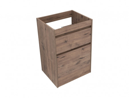 Тумба с Раковиной «Aquanet» Токио 58, Дуб Веллингтон, Напольная, 2 Ящика (00333648)