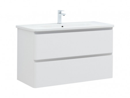 Тумба с Раковиной «Aquanet» Эмбер 105, Белый Матовый (00330469)