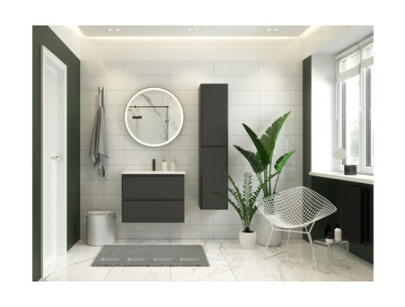 Тумба с Раковиной «Aquanet» Эмбер 105, Черный Матовый (00330470)