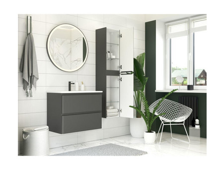 Тумба с Раковиной «Aquanet» Эмбер 80, Черный Матовый (00330468)