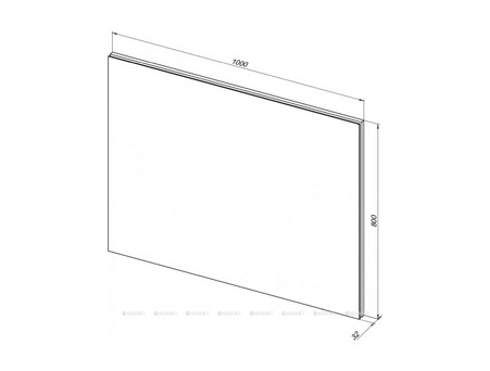 Зеркало «Aquanet» Гласс 100 Белый LED (00274134)