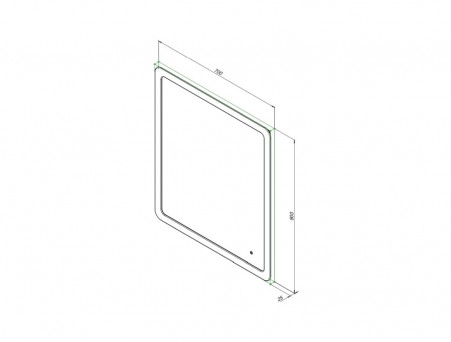 Зеркало «Aquanet» Ирис 70x80 с Подсветкой LED (00326444)