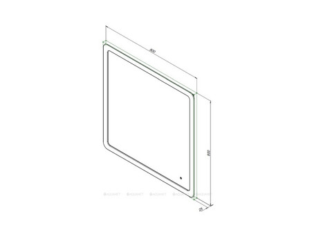 Зеркало «Aquanet» Ирис 80x80 с Подсветкой LED (00326445)