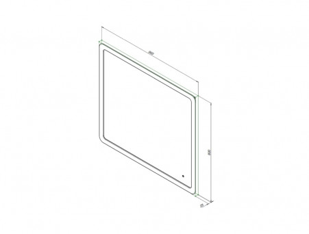 Зеркало «Aquanet» Ирис 90x80 с Подсветкой LED (00326447)