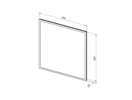 Зеркало «Aquanet» Оптима 70 Белый Матовый (00288964)