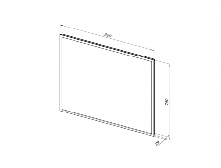 Зеркало «Aquanet» Оптима 90 Белый Матовый (00288966)