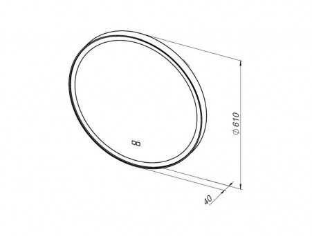Зеркало «Aquanet» Тренд 60 Черный (00316704)