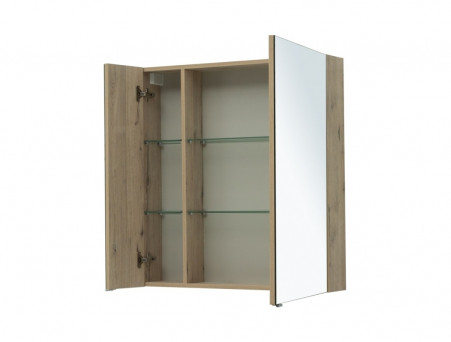 Зеркальный Шкаф «Aquanet» Алвита New 80 Дуб Веллингтон Белый (00277537)