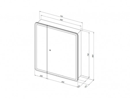 Зеркальный Шкаф «Aquanet» Оптима 70 с LED Подсветкой (00311861)