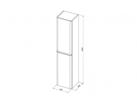 Пенал «Aquanet» Эмбер 35, Черный Матовый (00330472)