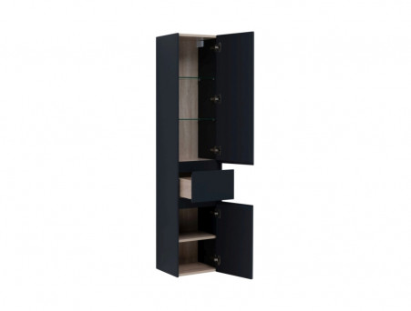 Шкаф-Пенал «Aquanet» Бруклин 35, Антрацит Матовый (00310138)