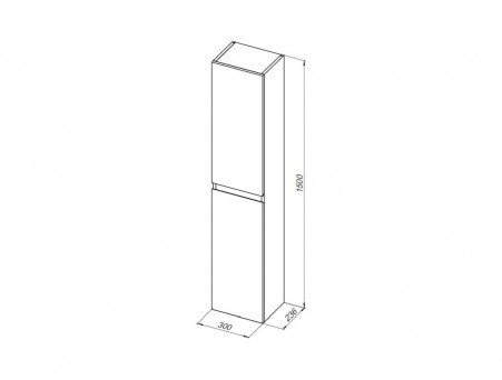 Шкаф-Пенал «Aquanet» Нота New 30, Дуб Холден (00334207)