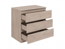 Комод «Aquanet» Сканди 800x480 Дуб Эдгрейн, 3 Ящика (00302543)