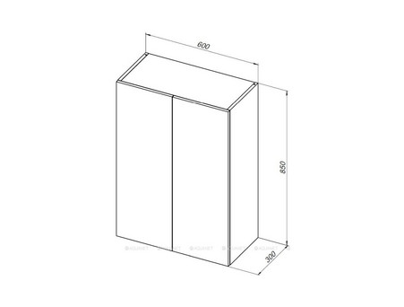 Шкаф Навесной «Aquanet» Вега 60, Белый Глянец (00329128)