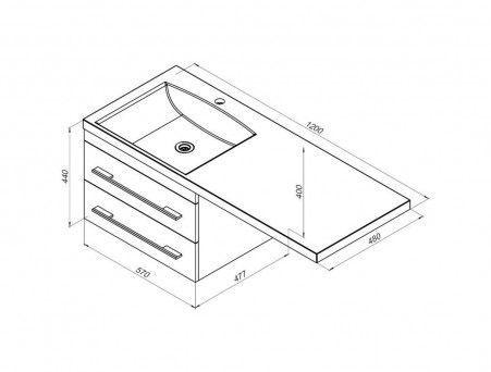 Раковина «Aquanet» Нота 120 R НФ-00014537 (00239568)