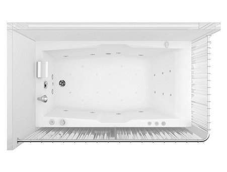 Карниз для Ванны «Aquanet» Угловой Г-Образный 190х100 (00165119)