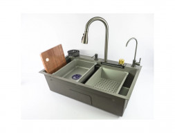 Мойка Кухонная «Fmark» Многофункциональная, Серый Матовый, 75x46x22 (FSC003T)