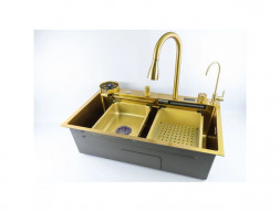 Мойка Кухонная «Fmark» Многофункциональная, Золотой Матовый, 75x46x22 (FSC002C)