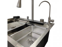 Мойка Кухонная «Dikalan» Многофункциональная, LED-Дисплей, Серый Матовый, 75x46x22 (KJ754505)