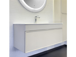 Тумба с Раковиной «Comforty» Мадрид-100, 101x46,5x46см, Серый Шёлк (100E)