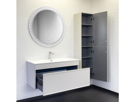 Тумба с Раковиной «Comforty» Мадрид-100, 101x46,5x46см, Серый Шёлк (100E)