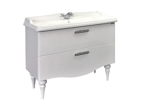 Тумба с Раковиной «Comforty» Монако-100, 101,5x86x49см, Белый Глянец (00004136346CF)
