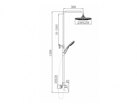 Душевая Система «Comforty» Черный Матовый (FF071R-CMT)