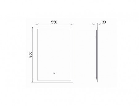 Зеркало «Comforty» Эдельвейс 55 LED-Подсветка (00-00014239CF)
