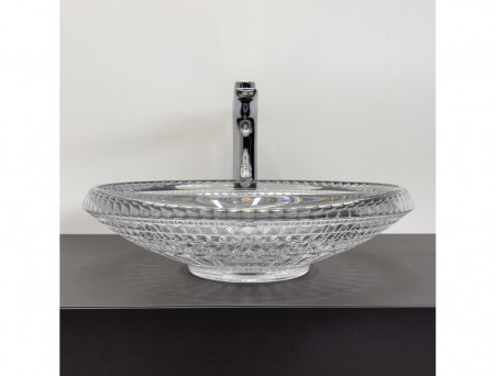 Накладная Стеклянная Раковина «Comforty» Круглая, Прозрачное Стекло, 45см (CF21205)