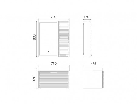 Подвесная Тумба-Умывальник «Comforty» Танжер-70П, Белая Матовая (00-00019565CF)