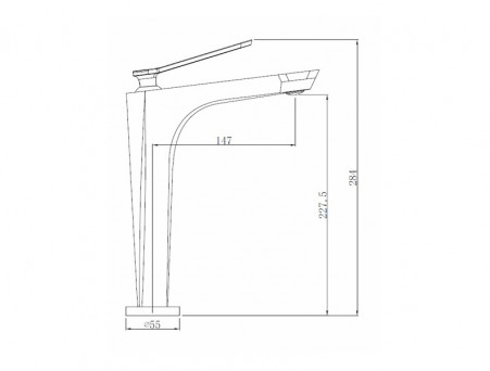 Смеситель для Раковины «Comforty» на Столешницу, Картридж 35мм, Хром (FC088B-CCT)