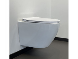 Унитаз Подвесной «Comforty» 103, Безободковый, Сиденье Тонкое Дюропласт, Softclose, Быстросъём (103)