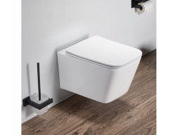 Унитаз Подвесной «Comforty» 106 Безободковый, Сиденье Тонкое, Дюропласт Softclose, Быстросъём (106)