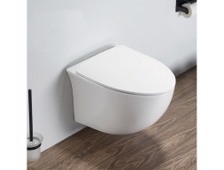 Унитаз Подвесной «Comforty» 107 Безободковый, Сиденье Тонкое, Дюропласт Softclose, Быстросъём (107)