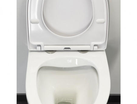 Унитаз Подвесной «Comforty» 107 Безободковый, Сиденье Тонкое, Дюропласт Softclose, Быстросъём (107)