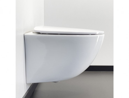 Унитаз Подвесной «Comforty» 107 Безободковый, Сиденье Тонкое, Дюропласт Softclose, Быстросъём (107)