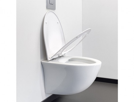 Унитаз Подвесной «Comforty» 107 Безободковый, Сиденье Тонкое, Дюропласт Softclose, Быстросъём (107)