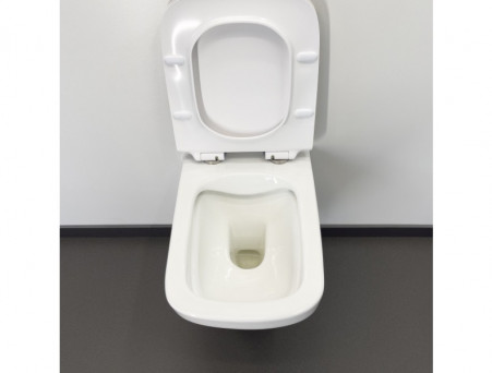 Унитаз Подвесной «Comforty» 108Безободковый, Сиденье Softclose Тонкое, Быстросъёмное (108)