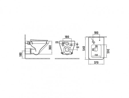 Унитаз Подвесной «Comforty» 108Безободковый, Сиденье Softclose Тонкое, Быстросъёмное (108)
