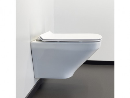 Унитаз Подвесной «Comforty» 108Безободковый, Сиденье Softclose Тонкое, Быстросъёмное (108)