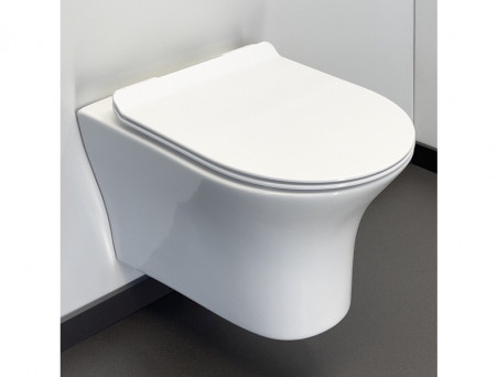 Унитаз Подвесной «Comforty» 109 Безободковый, Сиденье Softclose Тонкое, Быстросъёмное (109)