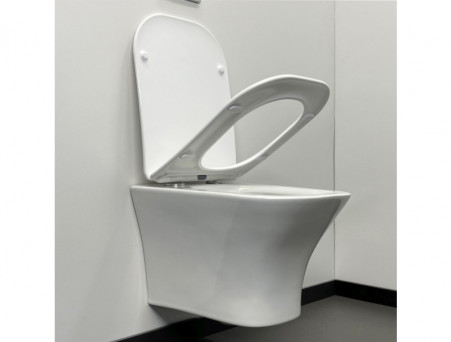 Унитаз Подвесной «Comforty» 110 Безободковый, Сиденье Softclose Тонкое, Быстросъёмное (110)