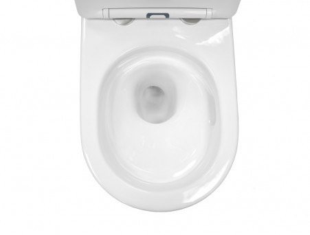 Унитаз Подвесной «Comforty» Безободковый, Сиденье Тонкое Дюропласт Микролифт, Торнадо (CF40253T)