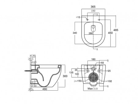 Унитаз Подвесной «Comforty» Безободковый, Сиденье Тонкое Дюропласт Микролифт, Торнадо (CF40253T)