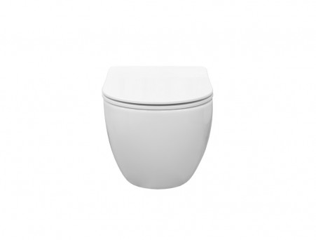 Унитаз Подвесной «Comforty» Безободковый, Сиденье Тонкое Дюропласт Микролифт, Торнадо (CF40253T)