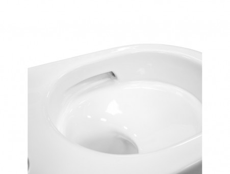 Унитаз Подвесной «Comforty» Безободковый, Сиденье Тонкое Дюропласт Микролифт, Торнадо (CF40253T)