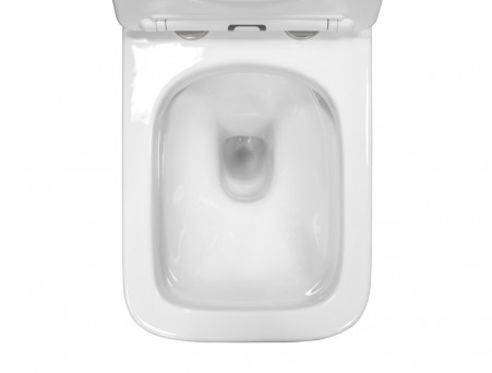 Унитаз Подвесной «Comforty» Безободковый, Сиденье Softclose Тонкое (CF40503)
