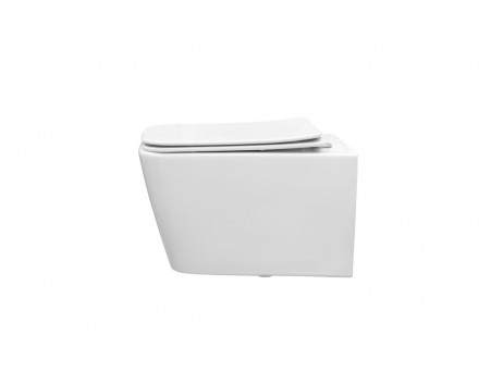 Унитаз Подвесной «Comforty» Безободковый, Сиденье Softclose Тонкое (CF40503)