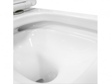 Унитаз Подвесной «Comforty» Безободковый, Сиденье Softclose Тонкое (CF40503)